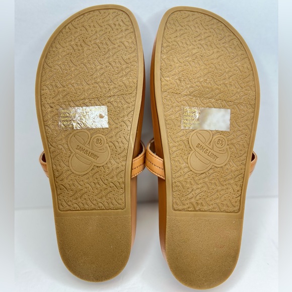 Women's SAM & LIBBY Caramel Brown Alexandra Thong Footbed Sandal Size 8.5 LN! - Picture 10 of 11